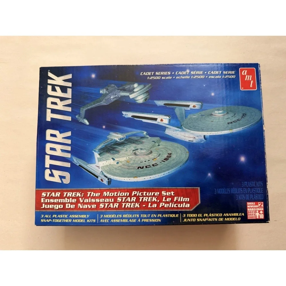 AMT Star Trek The Motion Picture Set 1:2500 Scale Cadet Series 3 Model Kits Open